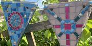 Mosaic Bunting for your Garden at The Inspiring Creativity Studio