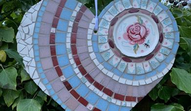Make a Mosaic Heart for your Garden