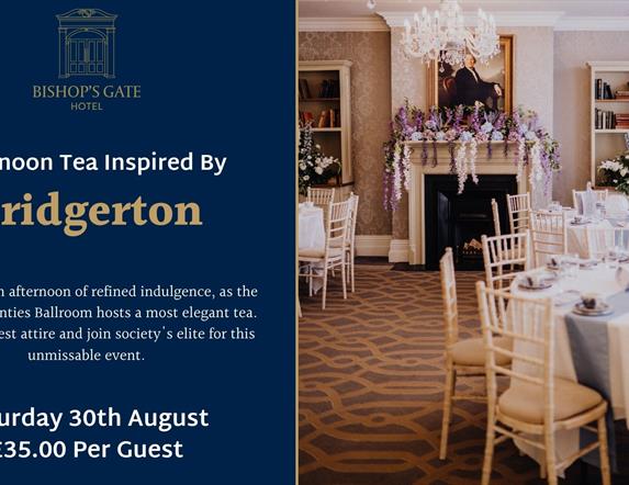 Image shows details of our event Afternoon Tea Inspire By Bridgerton