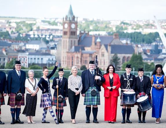 All Ireland Pipe Band Championships Group Photo