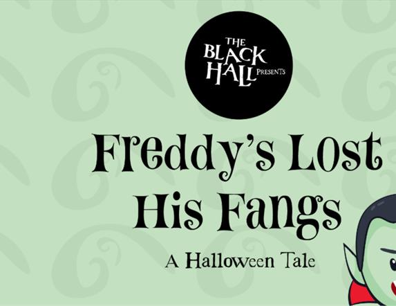 Promotional image with a cartoon vampire.