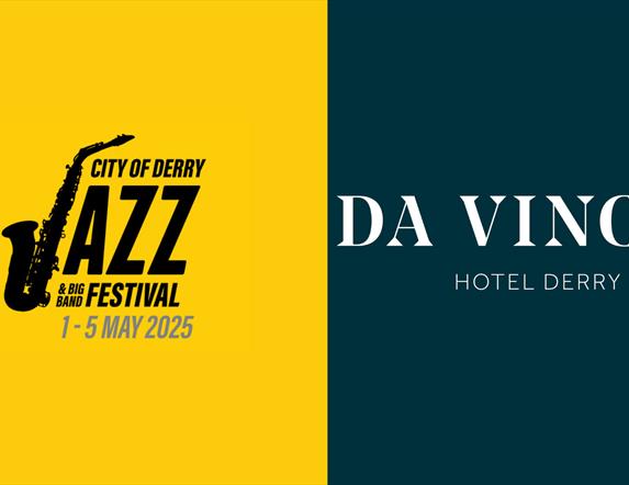The Da Vinci's Hotel and Jazz Festival logos. Details in description.
