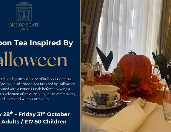 The image shows table set up for afternoon tea