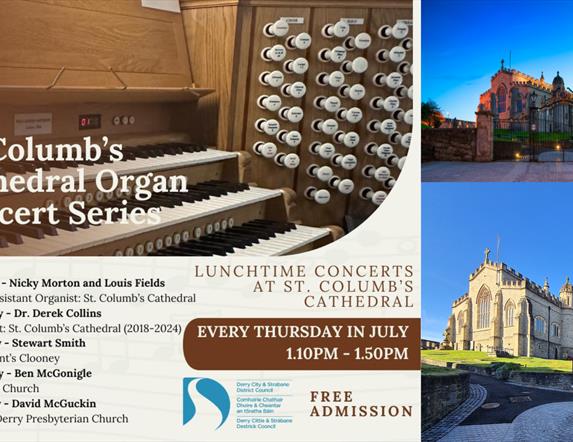 Organ Recitals at St Columb's Cathedral July 2025