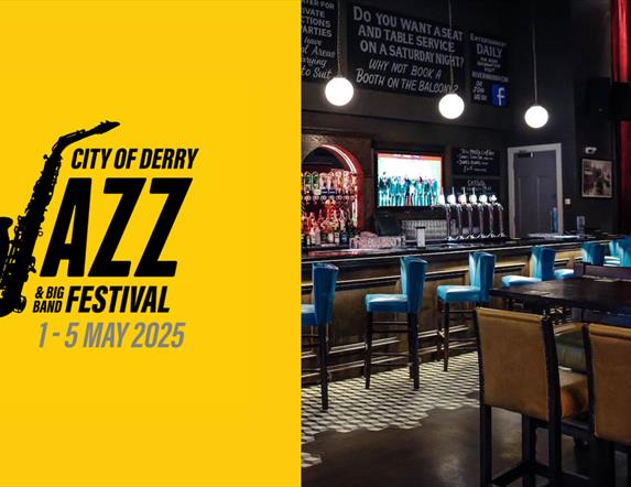 Jazz Festival logo and Silver Street interior.