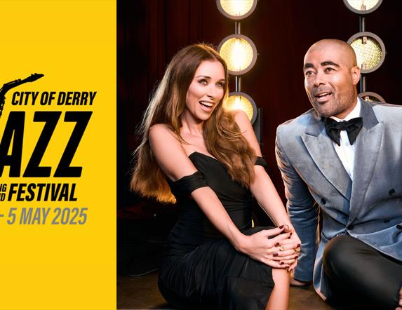 Promotional image of Una Healy and Luke Thomas for their upcoming performance at the City of Derry Jazz Festival 2025