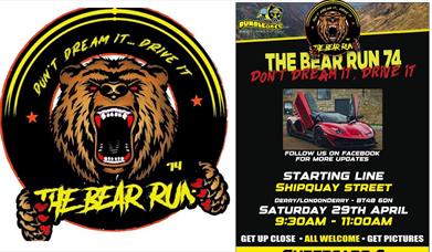 Poster for the start point for Bear Run 74