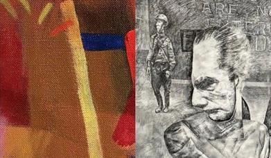 CONTRASTS : THE POETIC AND THE POLITICAL NEW AND RECENT PAINTINGS AND DRAWINGS