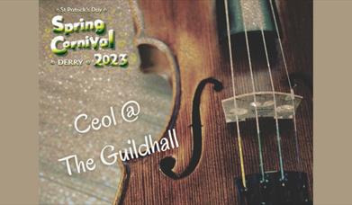Promo image for the 'Ceol at The Guildhall' event.