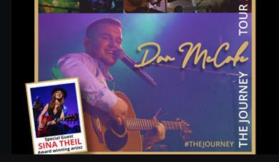Promotional image showing singer Dan McCabe and special guest Sina Theil.