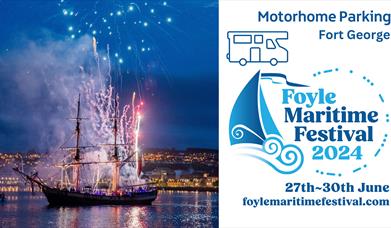 Motorhome Parking at Fort George during the Foyle Maritime Festival