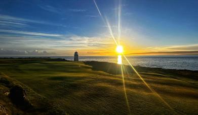 The horizon of Greencastle Golf Club, County Donegal.