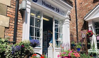 Shop front of Number 19 Craft and Design located in the Craft Village