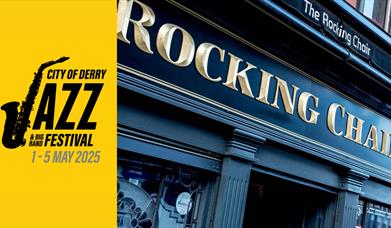 Rocking Chair exterior and Jazz Festival logo. Details in description.