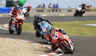 Motorcyclists on racecourse