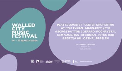 Promotional image for the Walled City Music Festival, listing out the featured acts.