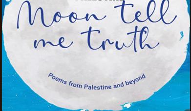 Illustration of moon with event text overlaid