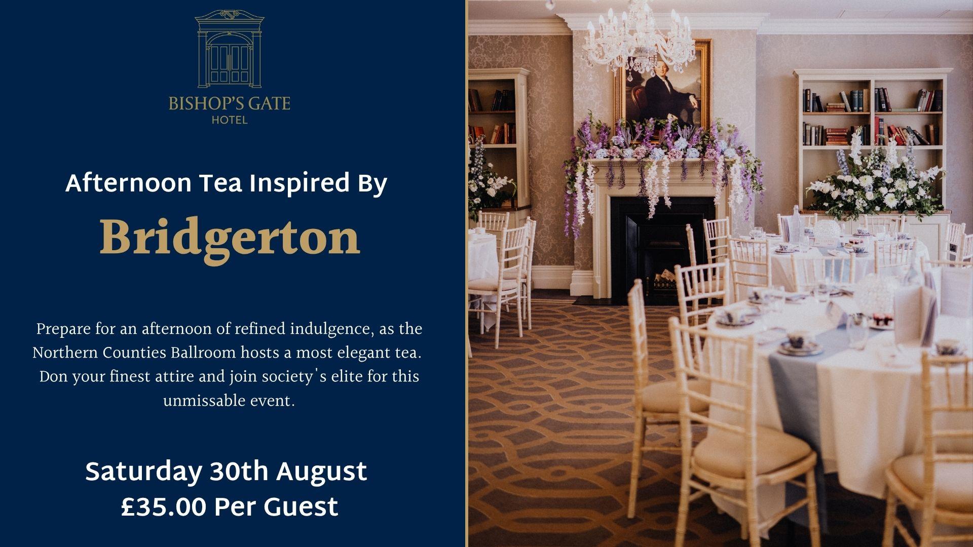 Image shows details of our event Afternoon Tea Inspire By Bridgerton