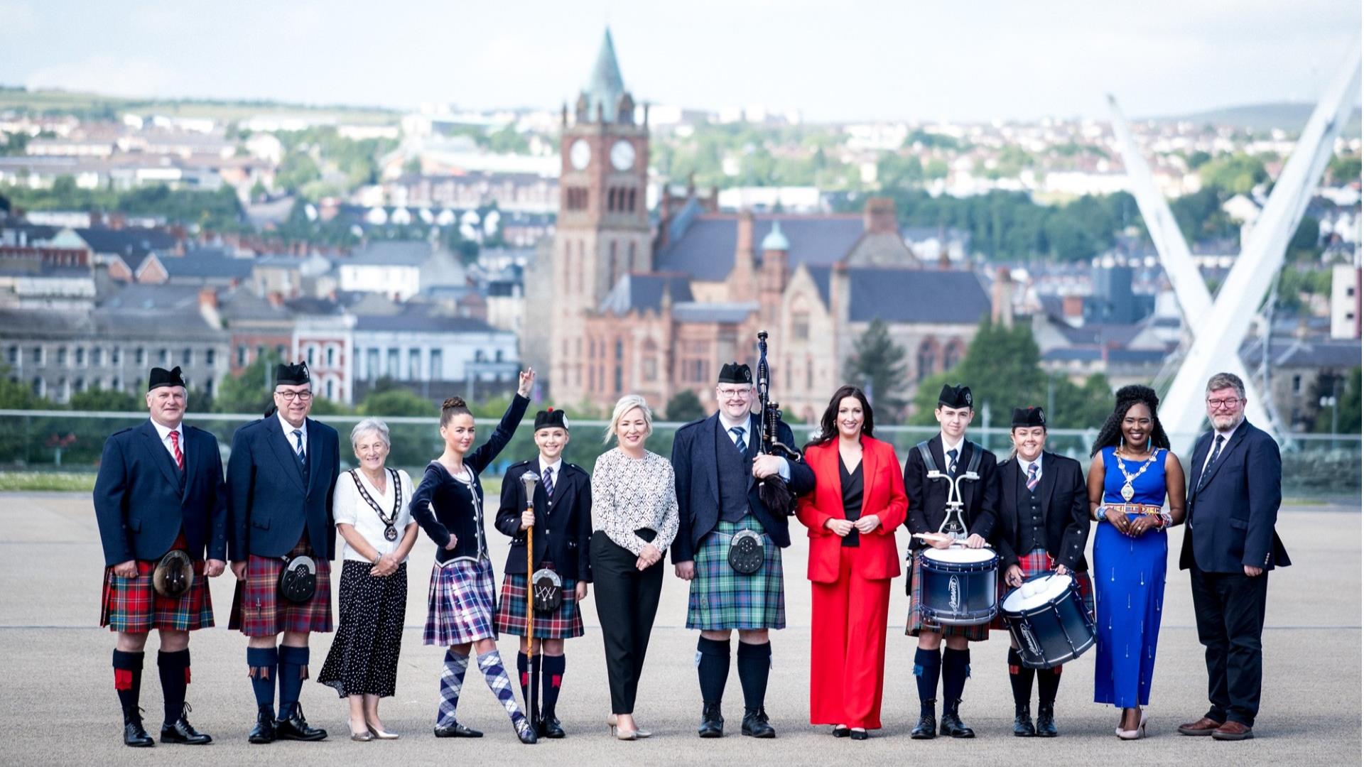 All Ireland Pipe Band Championships Group Photo