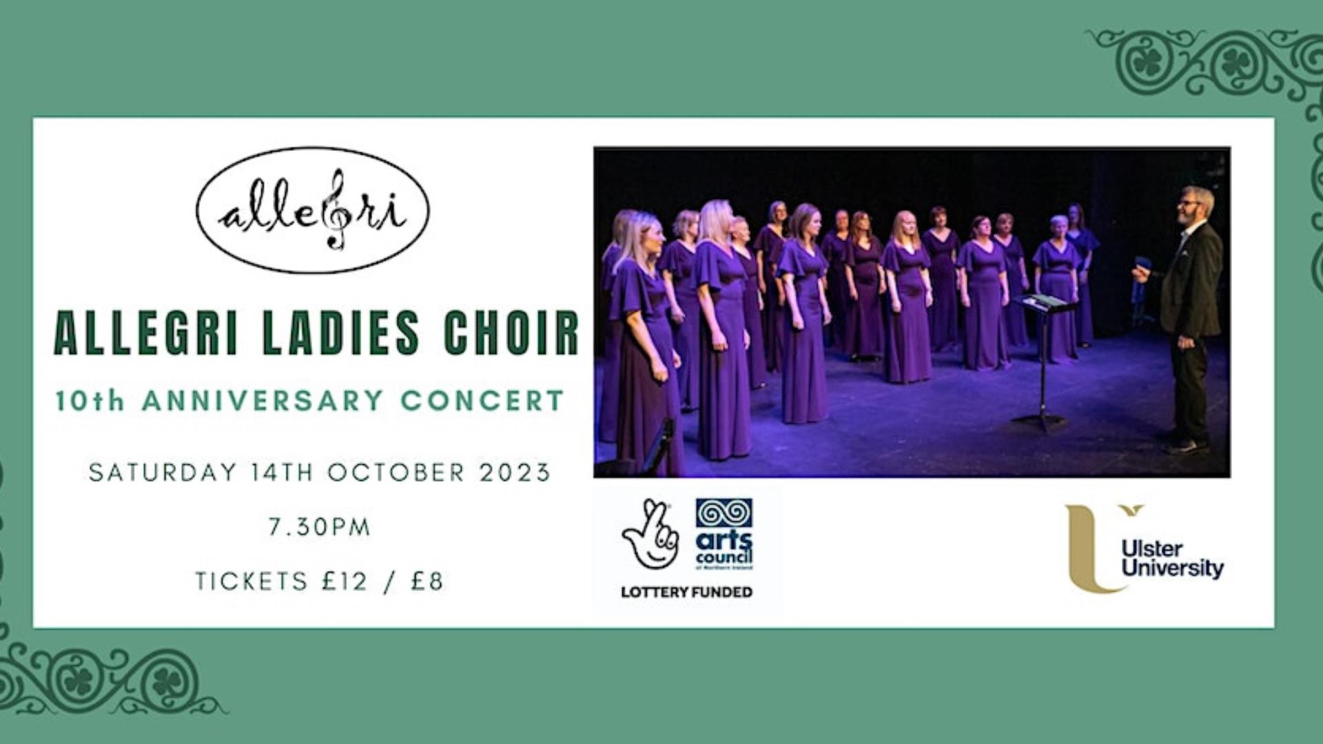 Promotional image for Allegri Ladies Choir 10th Anniversary Concert