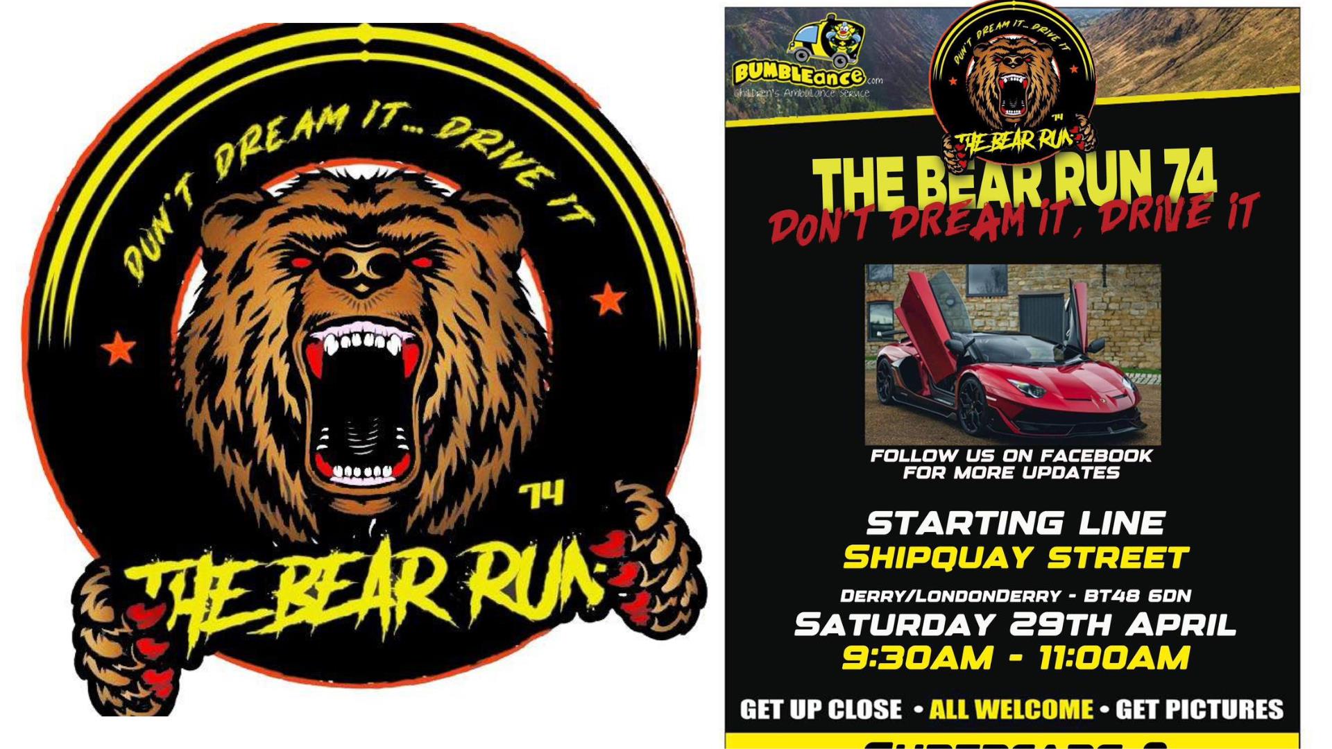 Poster for the start point for Bear Run 74