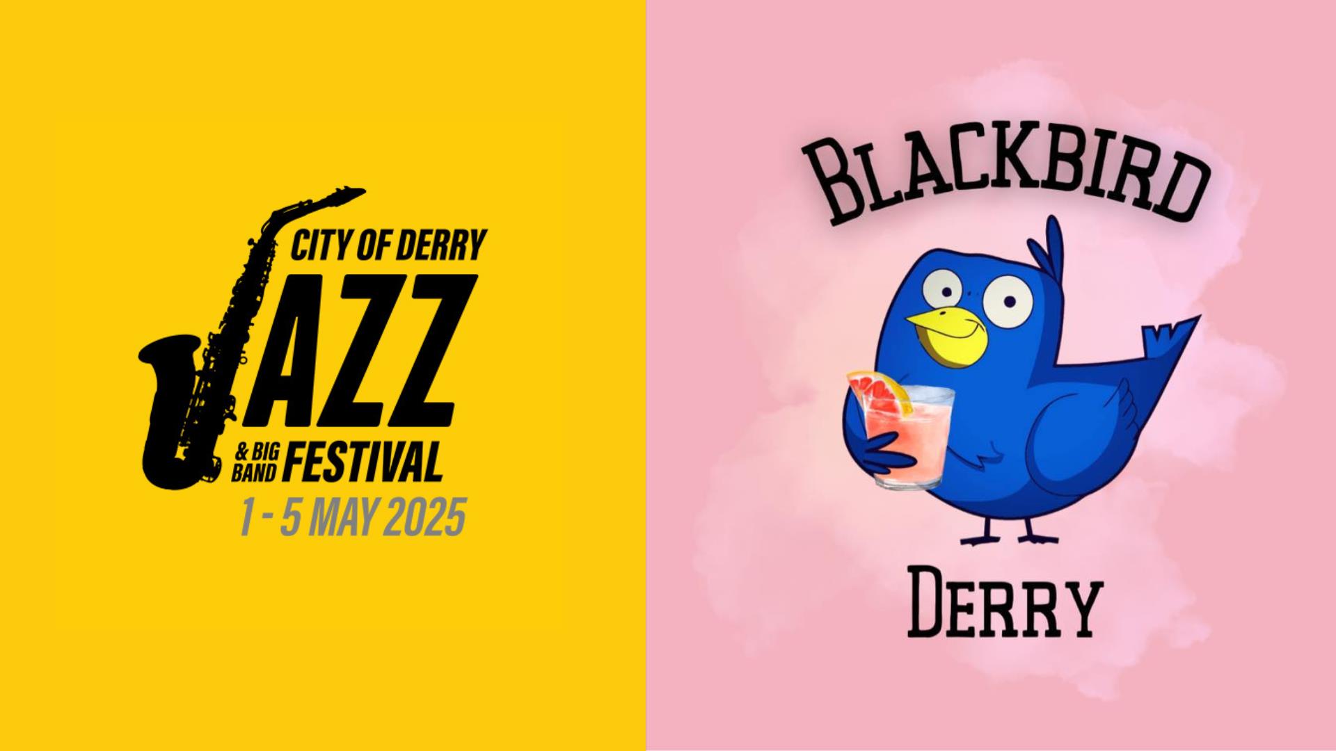 Jazz Festival and Blackbird logos. Details in description.