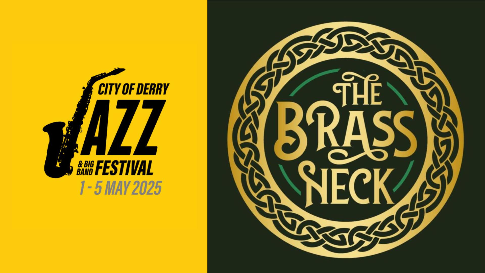 Brass Neck and Jazz Festival logos. Details in description.