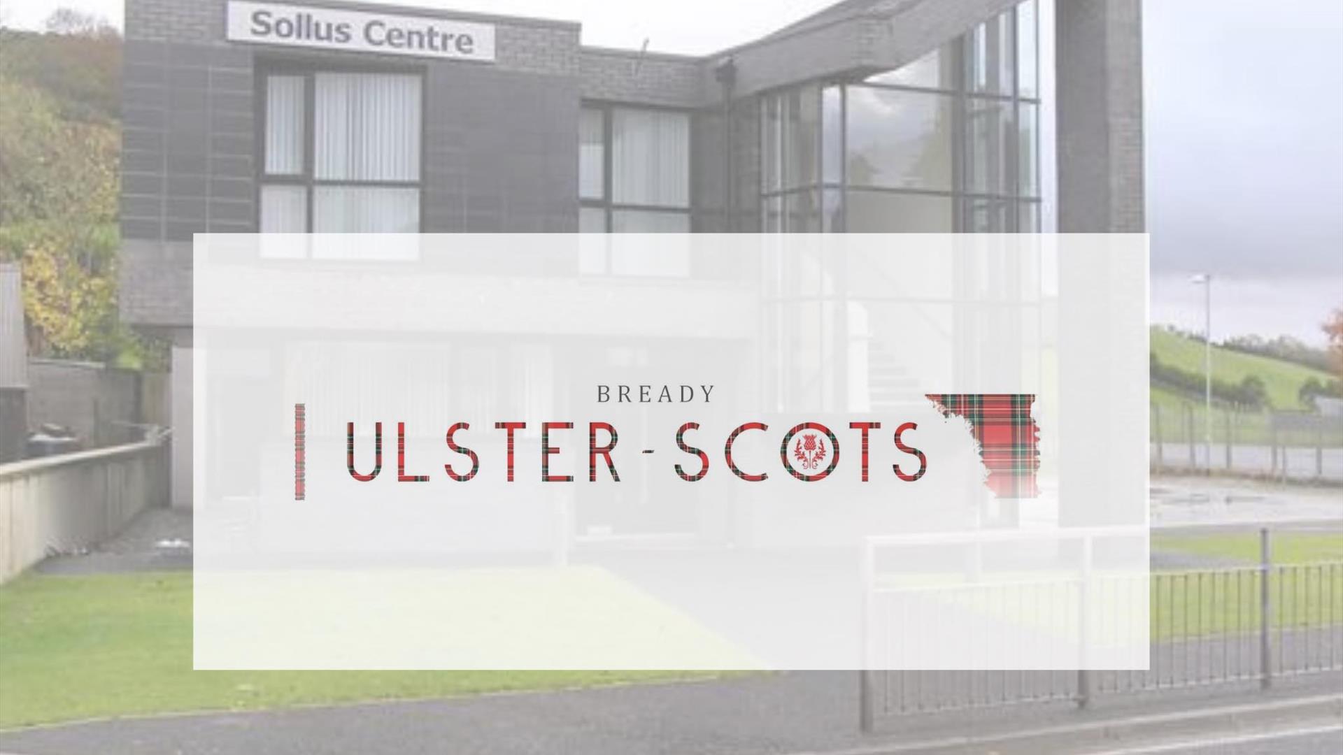 The logo and exterior of the Bready and District Ulster Scots Development Association.
