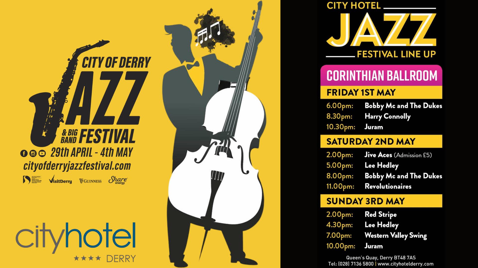 The event list for City Hotel's Jazz lineup.