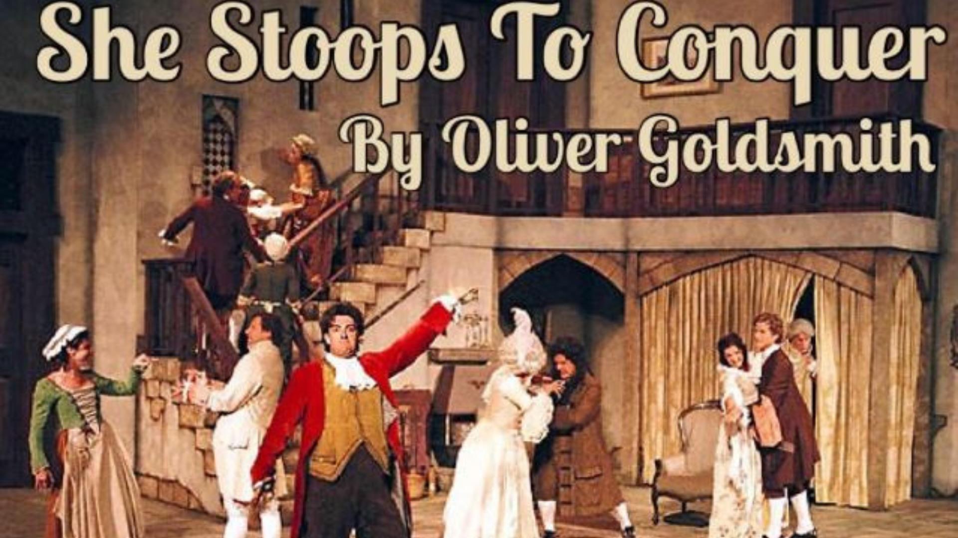 Promotional image for the 'She Stoops To Conquer' event