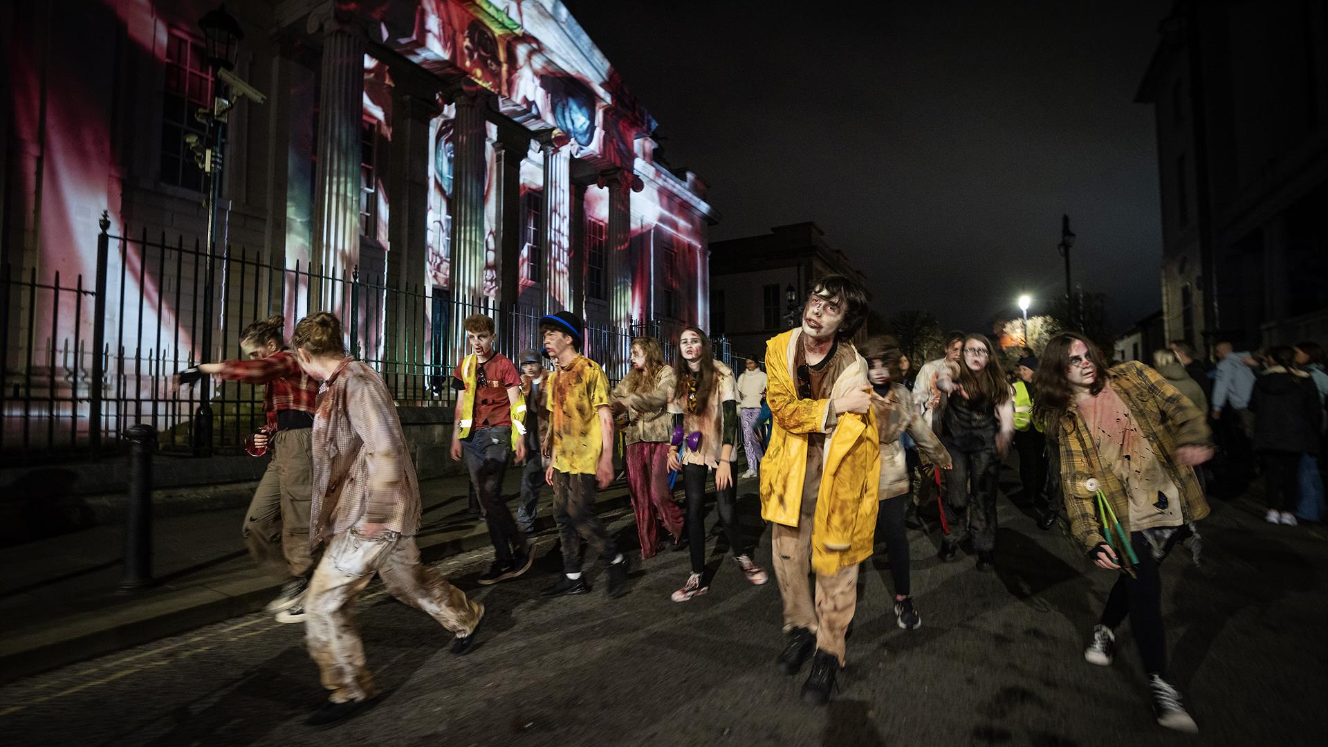 ZOMBIES WALKING DOWN BISHOP STREET