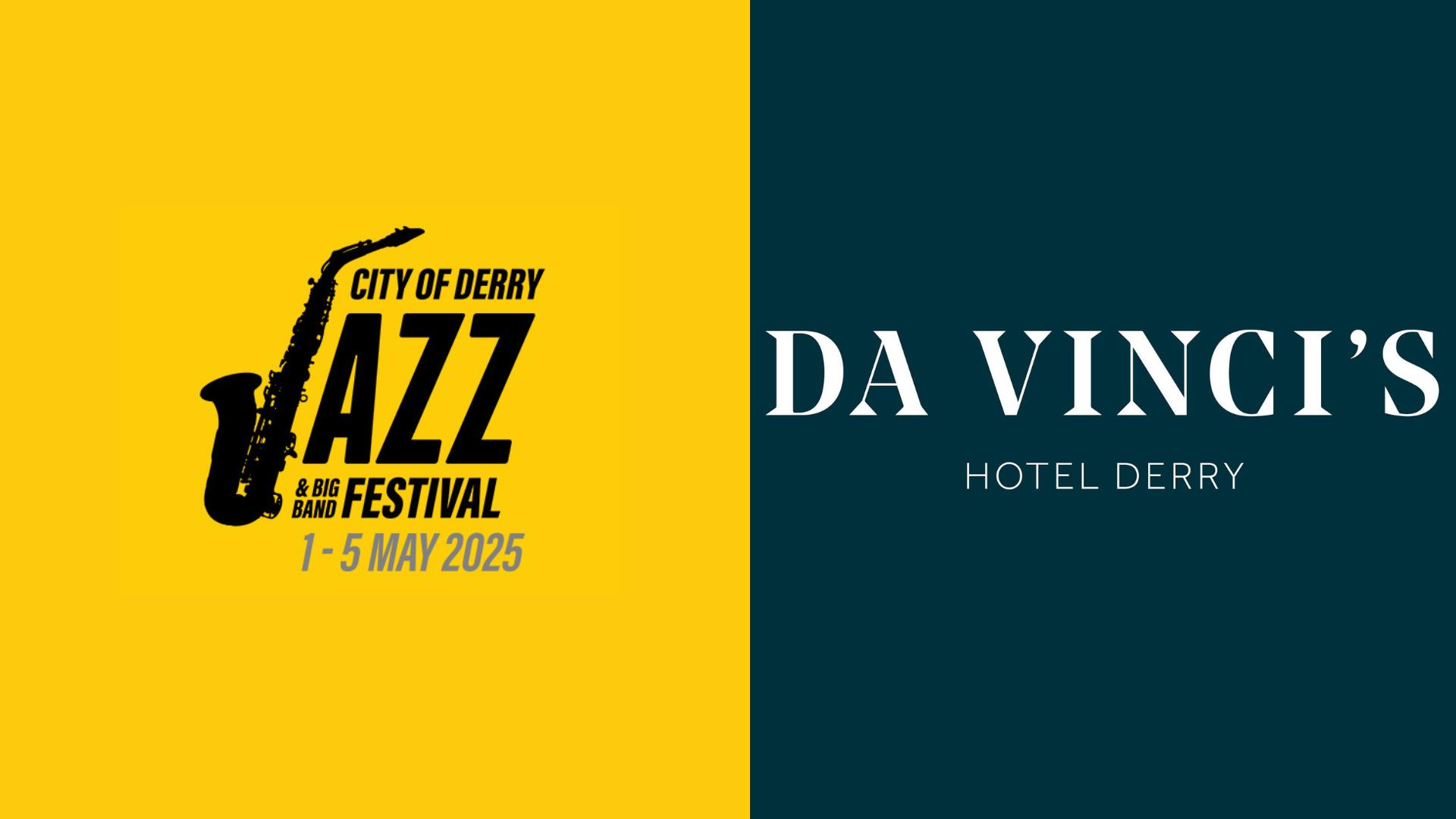 The Da Vinci's Hotel and Jazz Festival logos. Details in description.