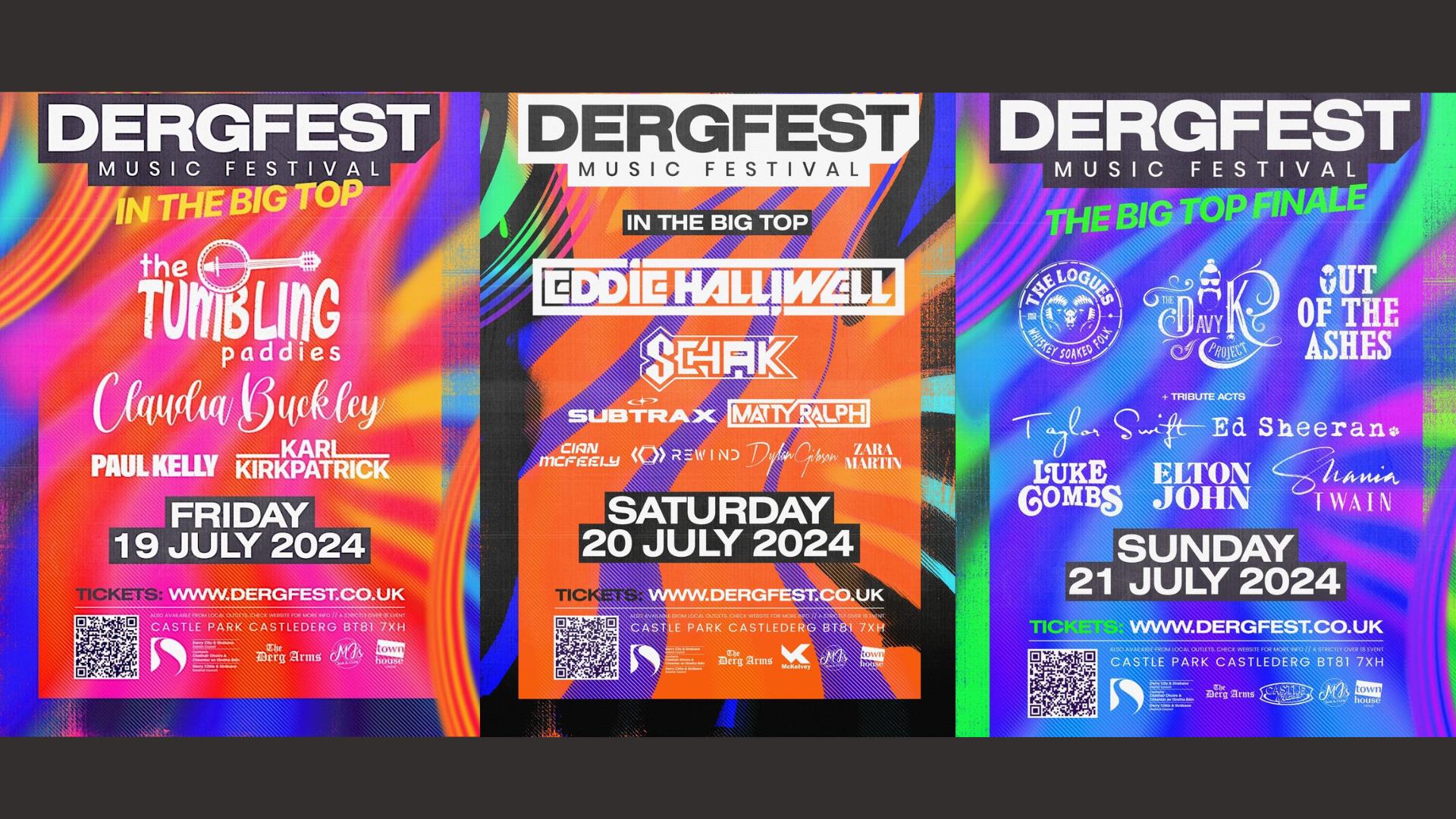 The DergFest lineup.