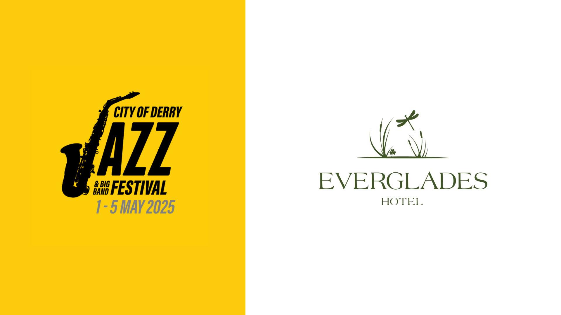 Everglades Hotel and Jazz Festival logos. Details in description.