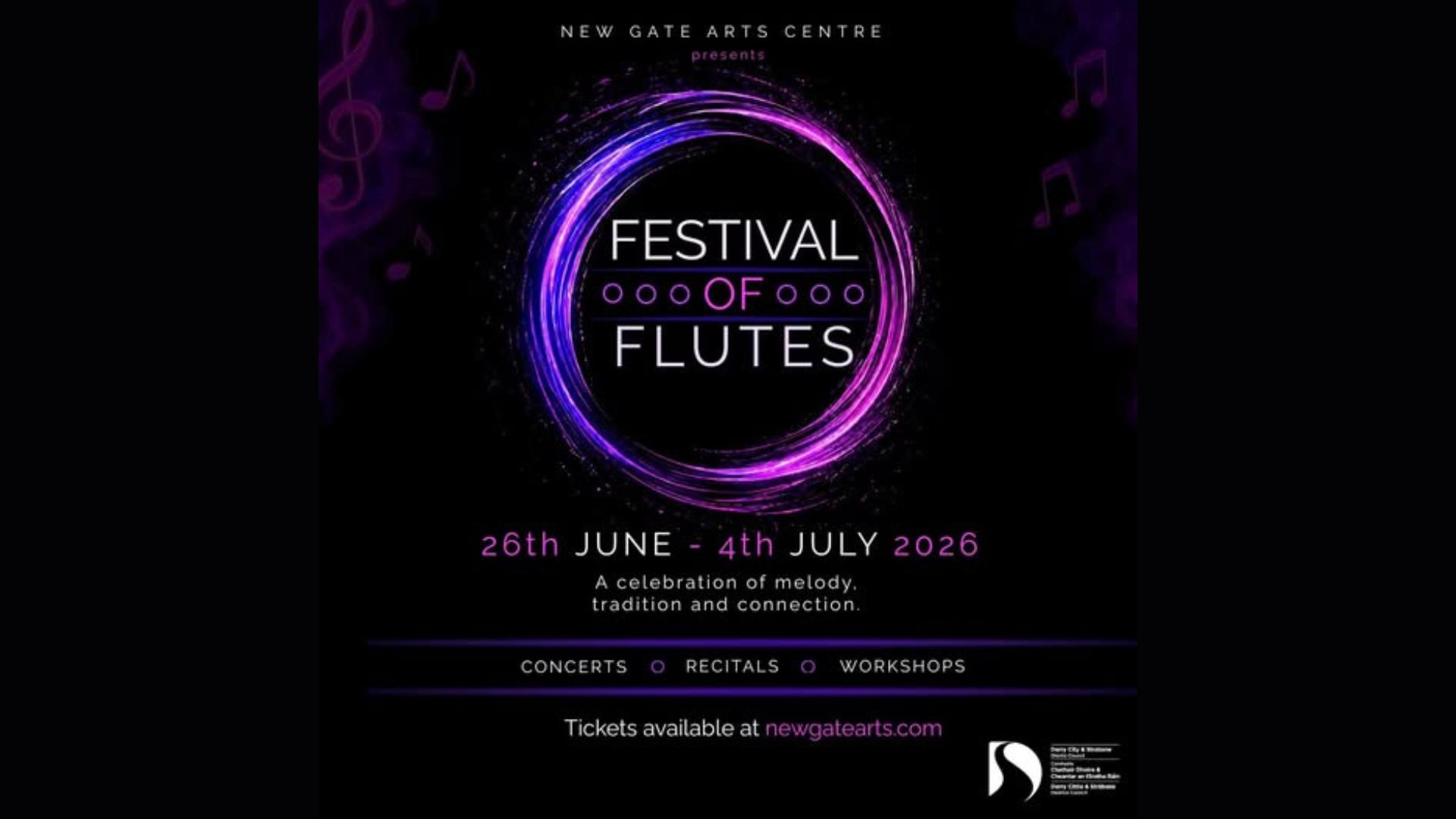 Festival of Flutes at New Gates Arts Centre 26th June until 4th July 2026