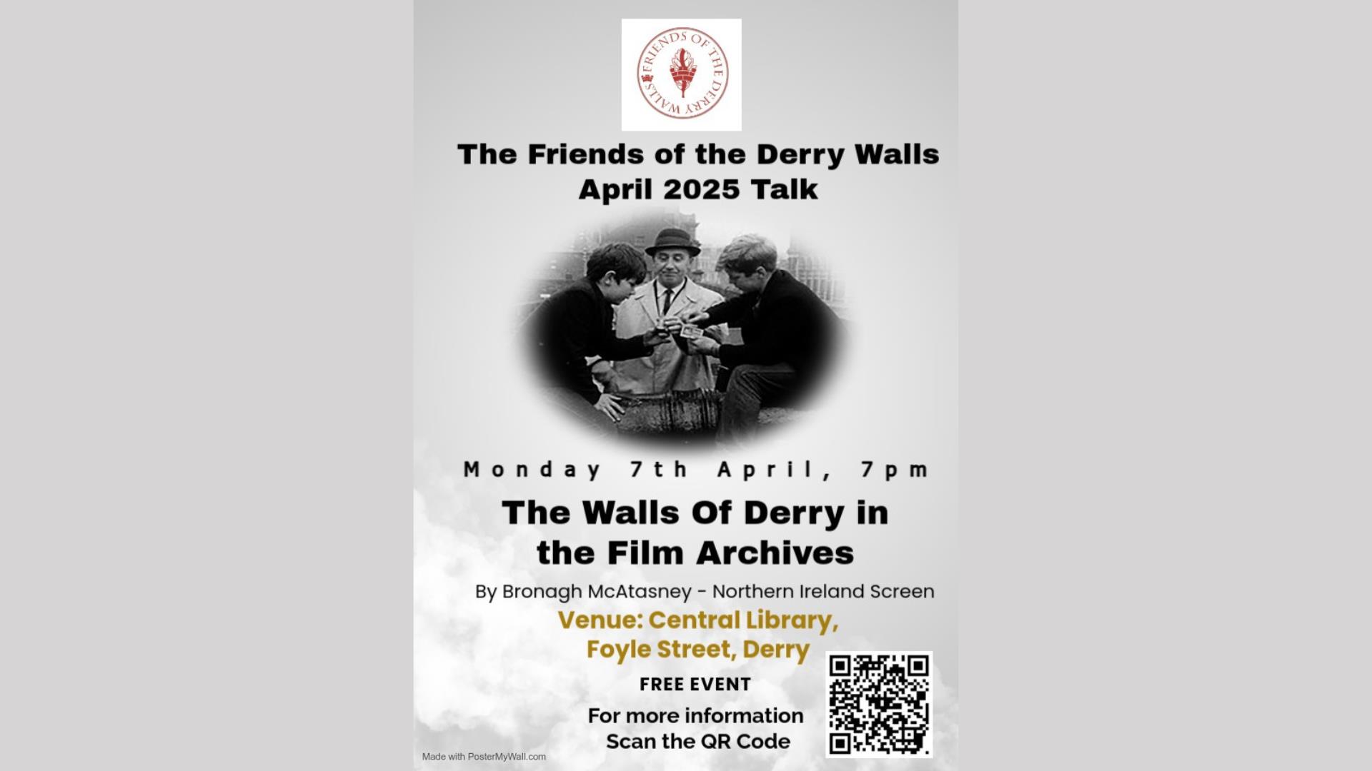 Promotional image for The Walls of Derry in Film Archives event