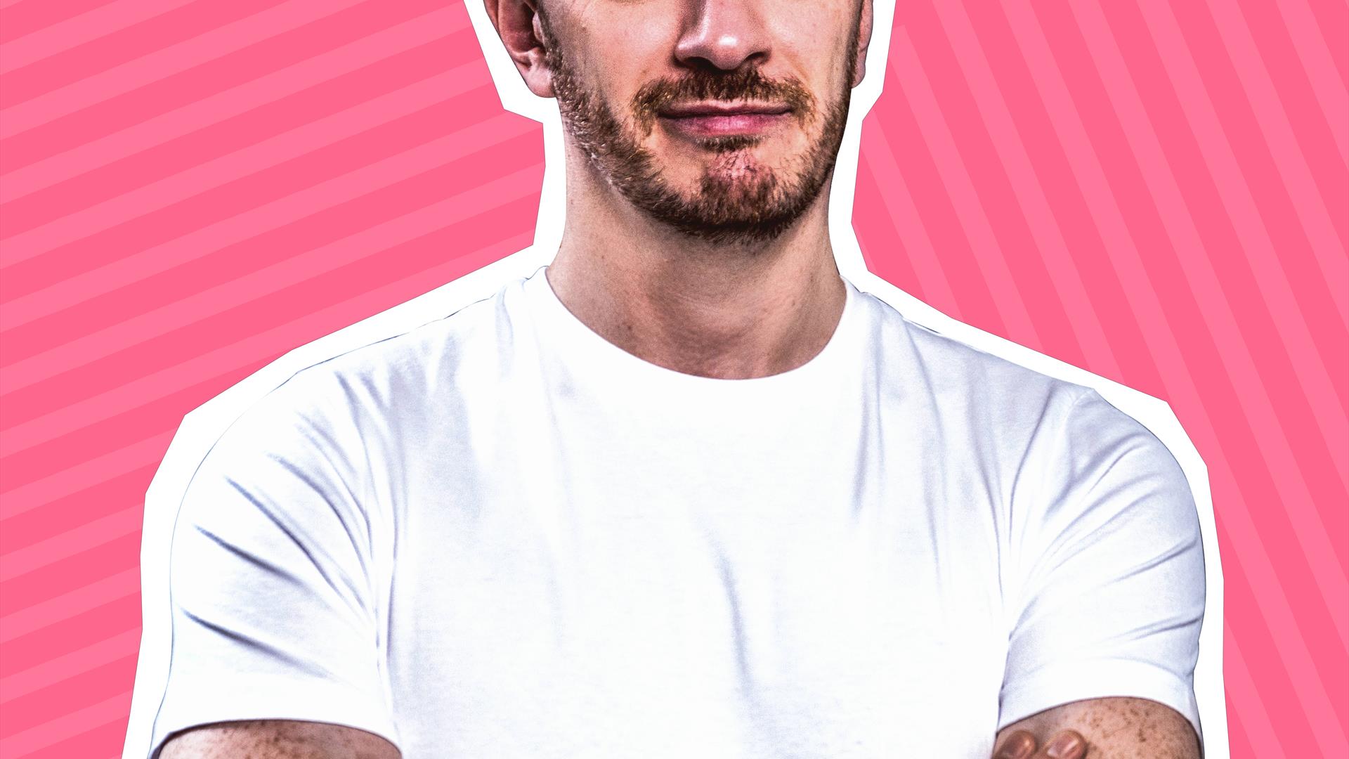 Image of Geroid Farrelly on pink background