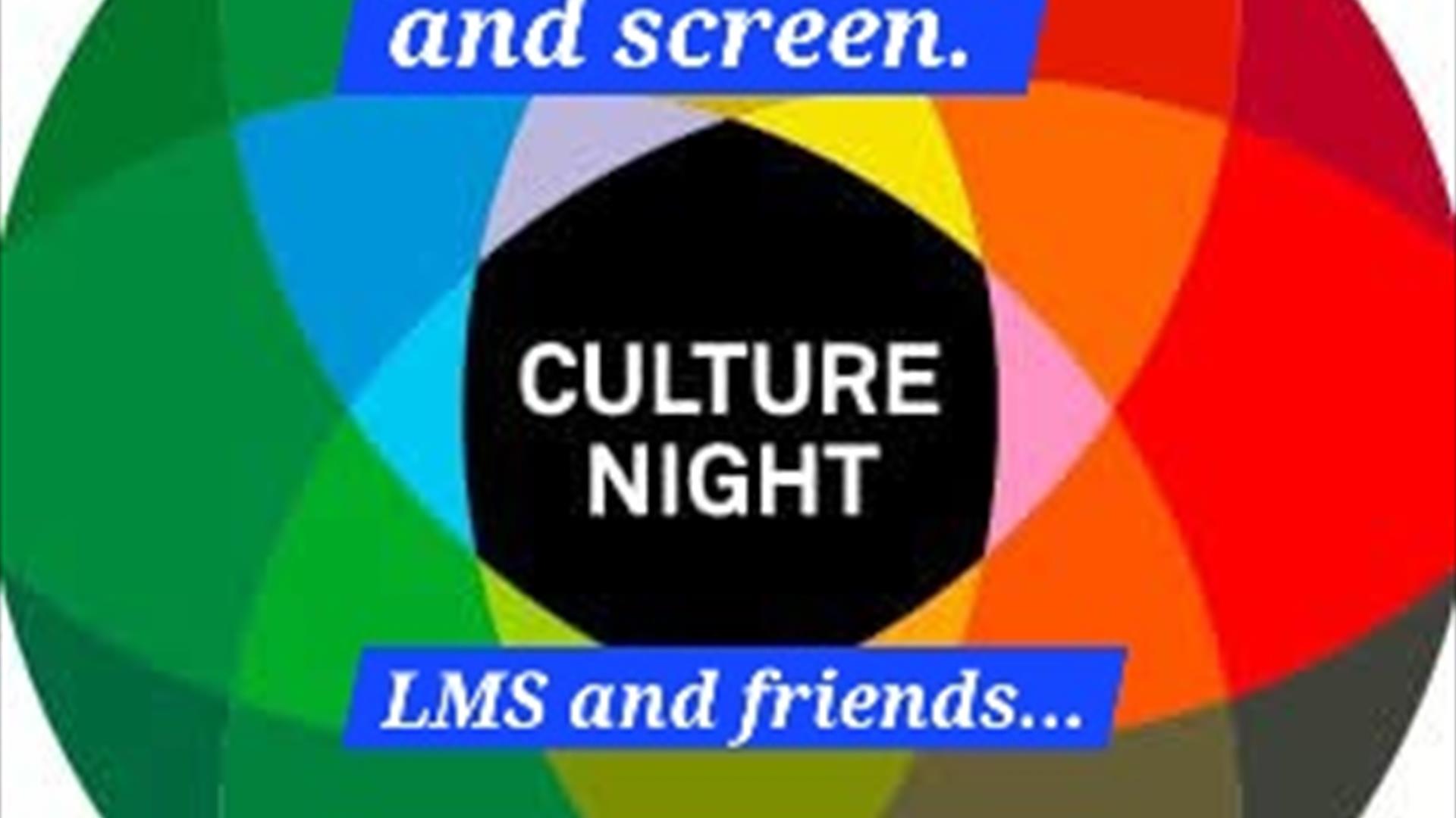 Culture Night logo with event details overlaid