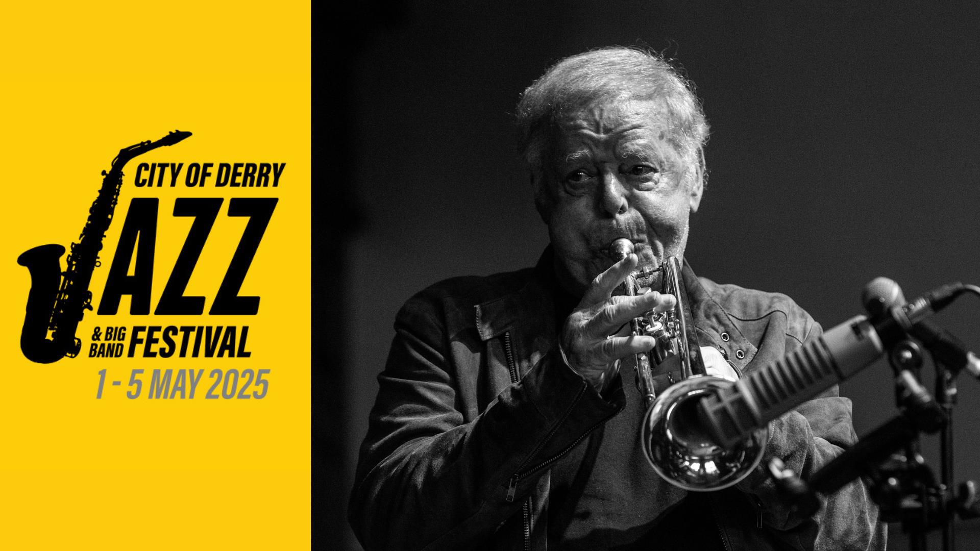 Promotional image of musician playing ahead of the upcoming 'The Live Launch' Classic Jazz at the Guildhall event
