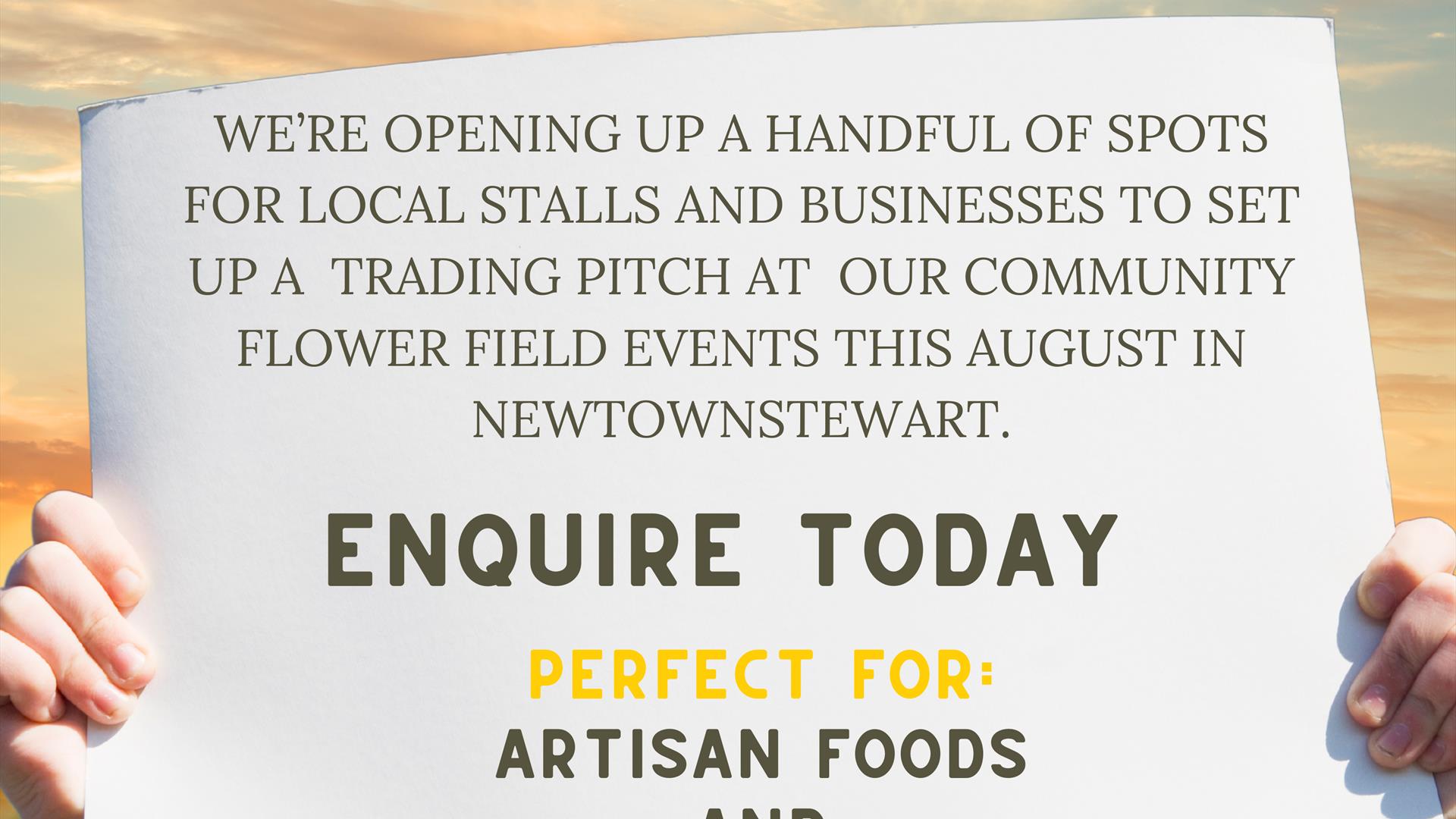 Lynsey flower field call for businesses