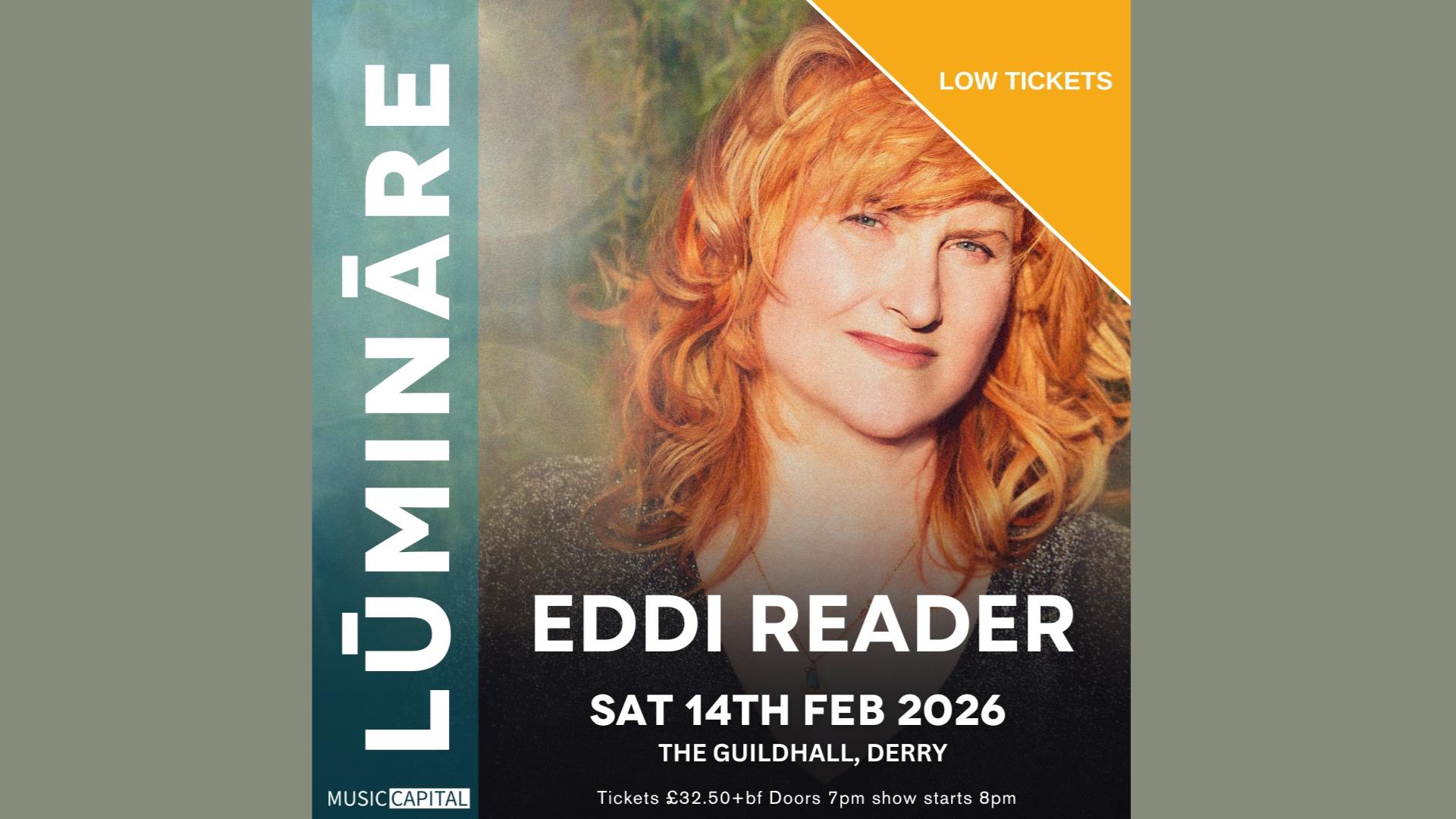 Poster promoting upcoming concert for Eddi Reader in The Guildhall on 14th February