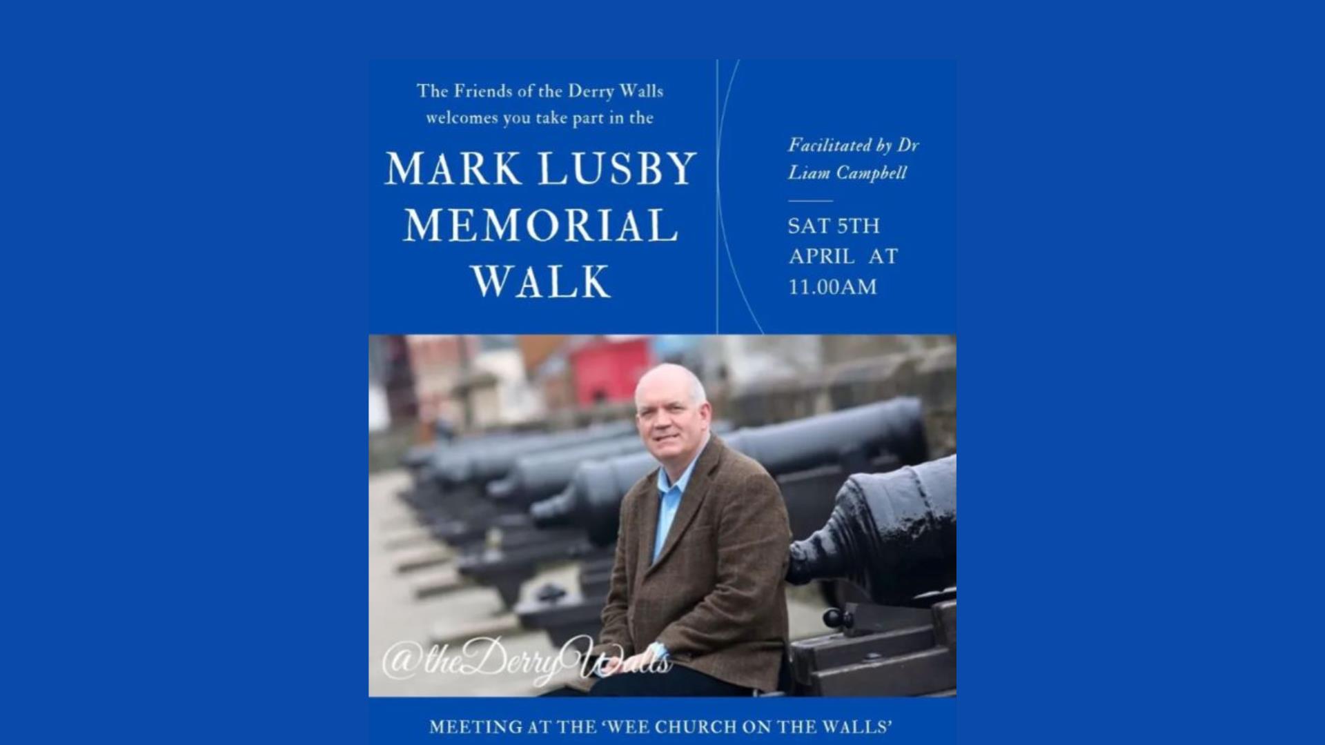 Promotional image for the Mark Lusby Memorial Walk.