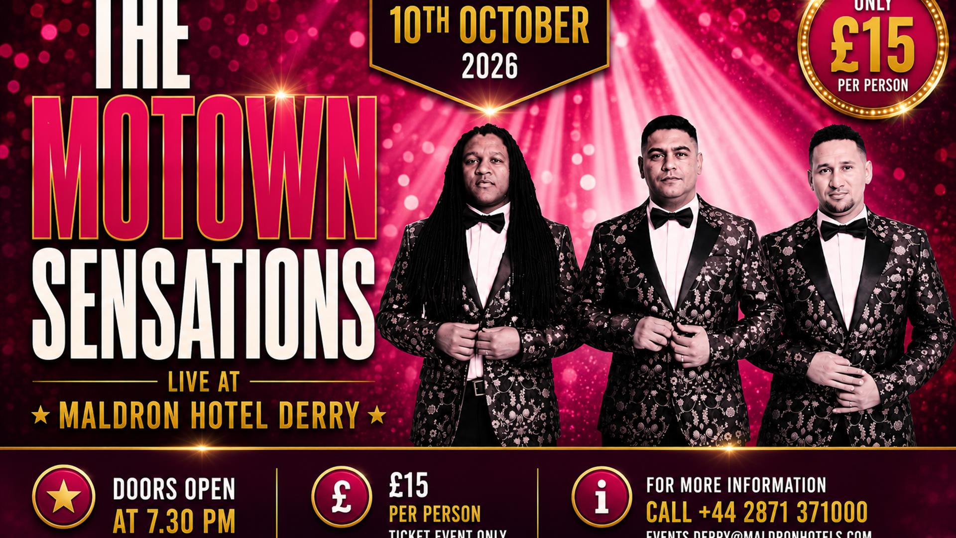 The Motown Sensations LIVE at Maldron Hotel Derry