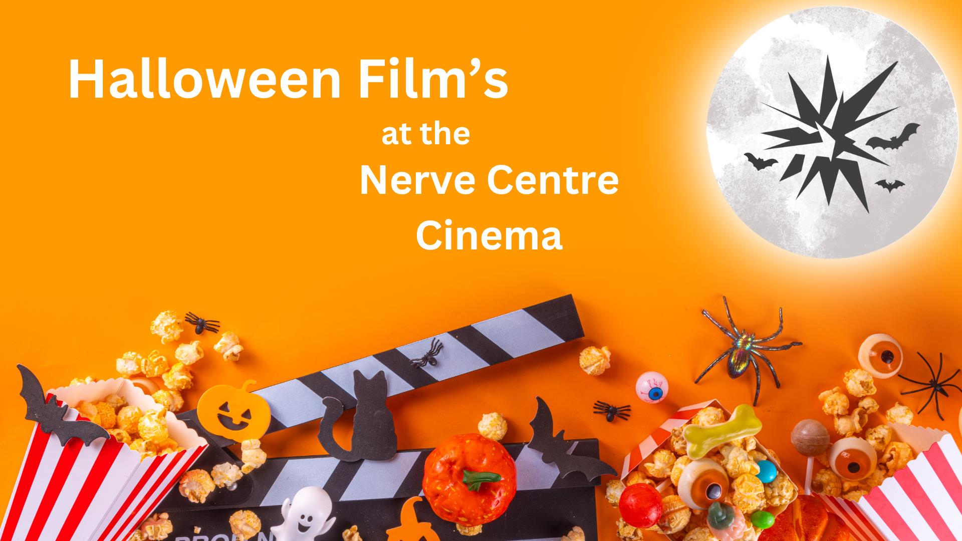 Halloween film supplies with Nerve Centre logo