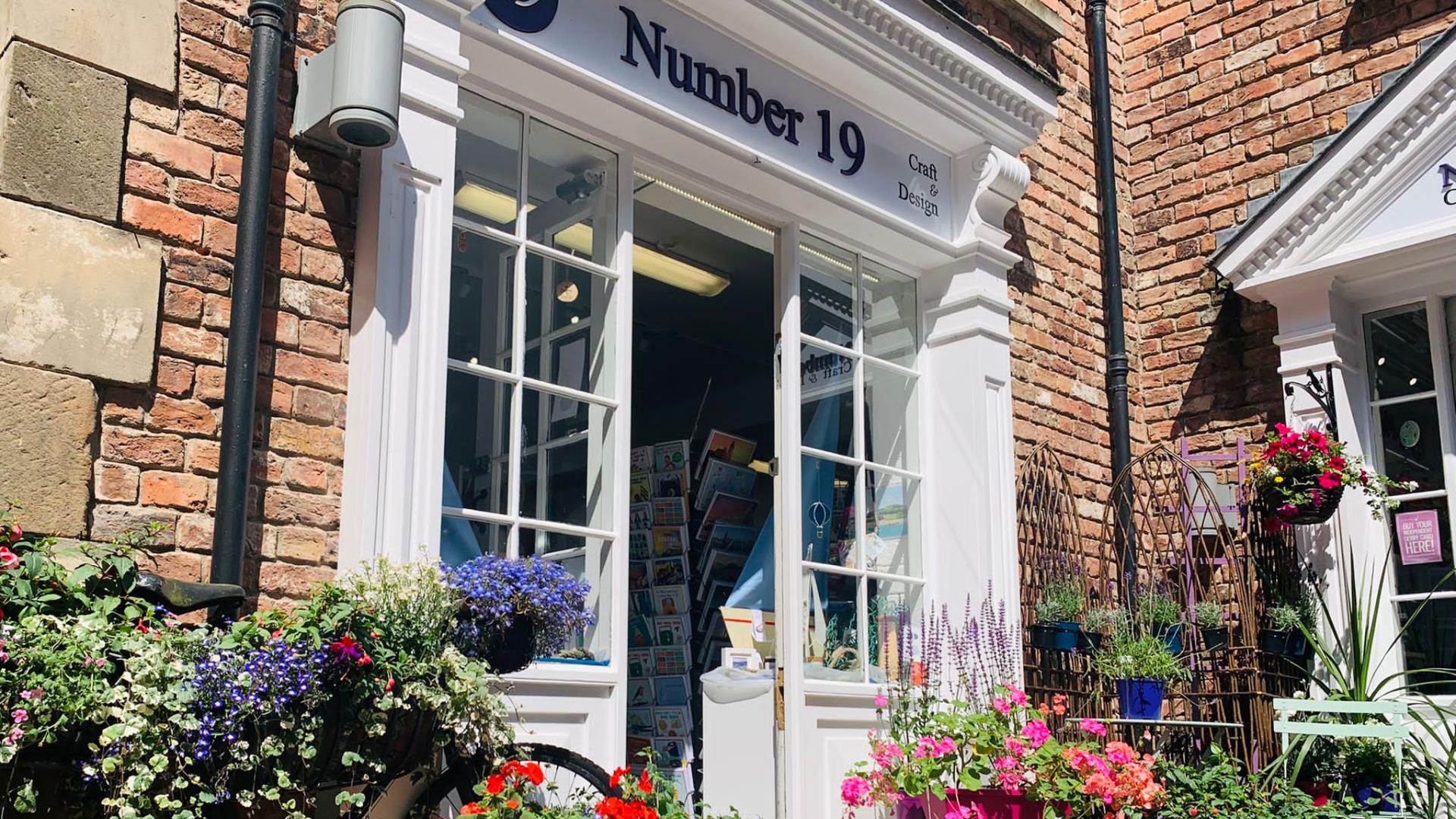 Shop front of Number 19 Craft and Design located in the Craft Village
