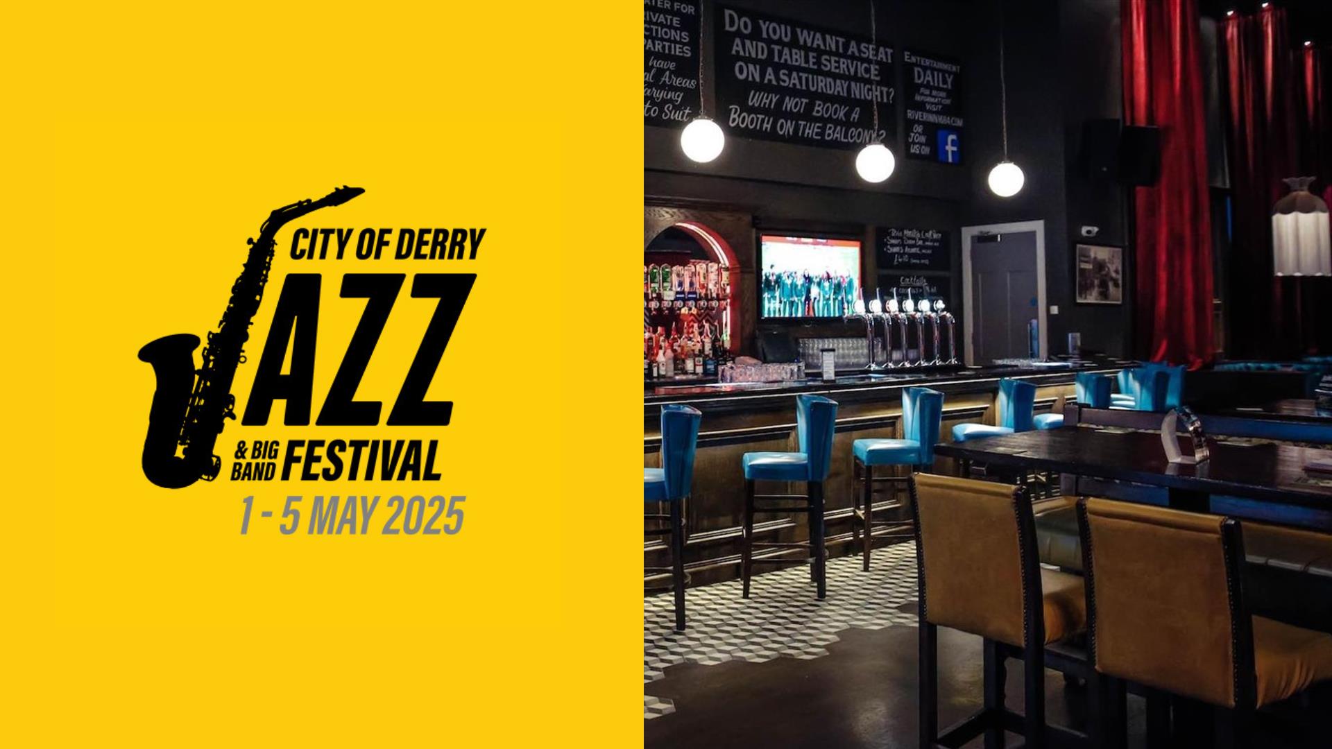 Jazz Festival logo and Silver Street interior.
