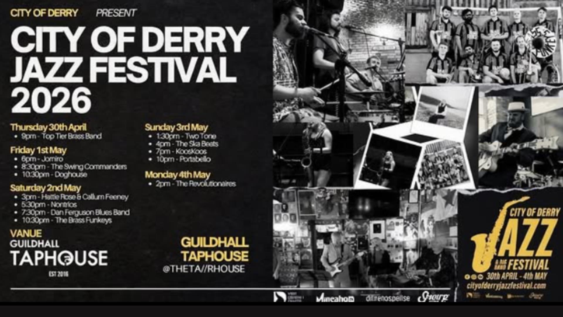 Guildhall Taphouse's jazz lineup, details in description.