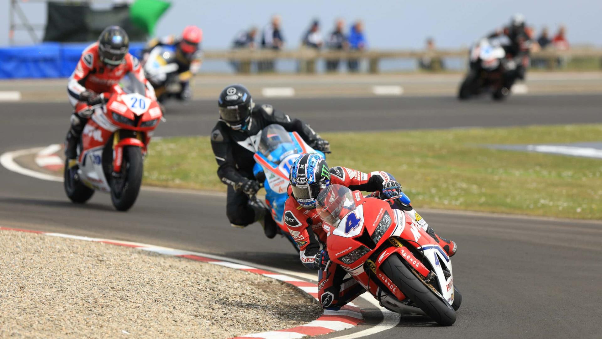 Motorcyclists on racecourse