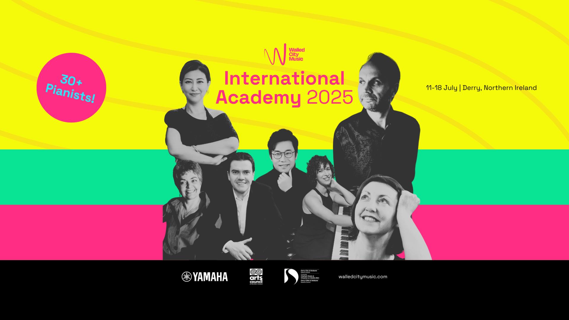 Images of the facilitators and faculty for the Walled City Music International Academy, taking place 11-18 July 2025