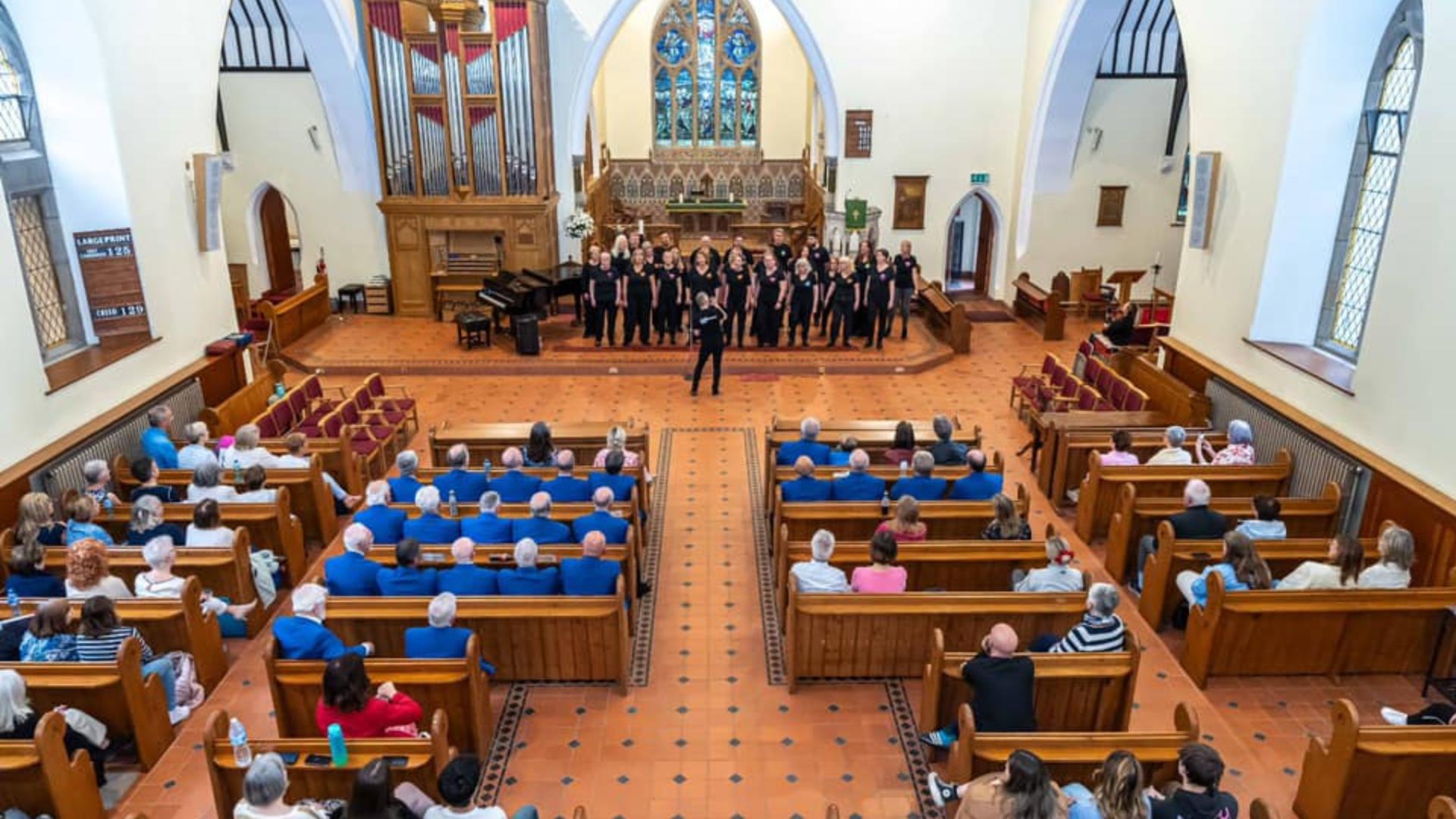 image of choir performing at Christ Church as part of the Every Voice Festival